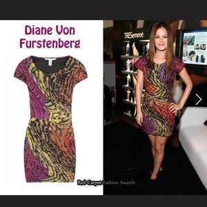 Diane Von Furstenberg DVF Erosa Silk Colorful Dres